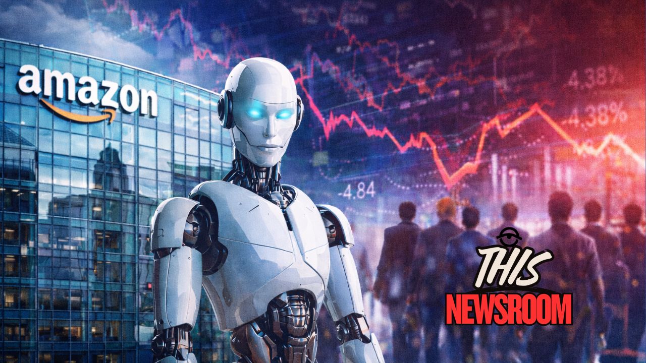 Amazon headquarters as the company announces 14,000 corporate layoffs driven by AI and automation