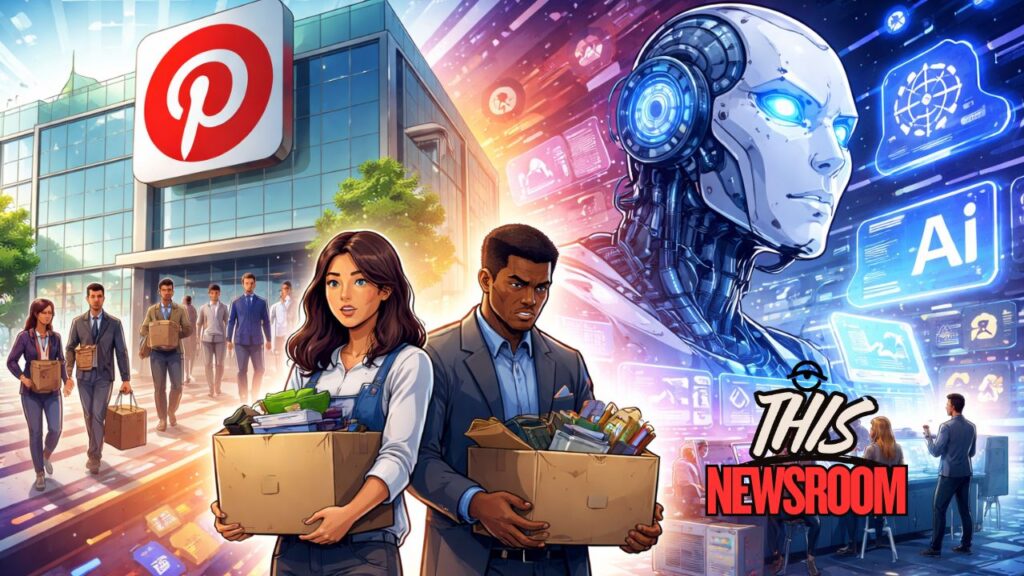 Pinterest layoffs illustrated through AI automation and workforce restructuring