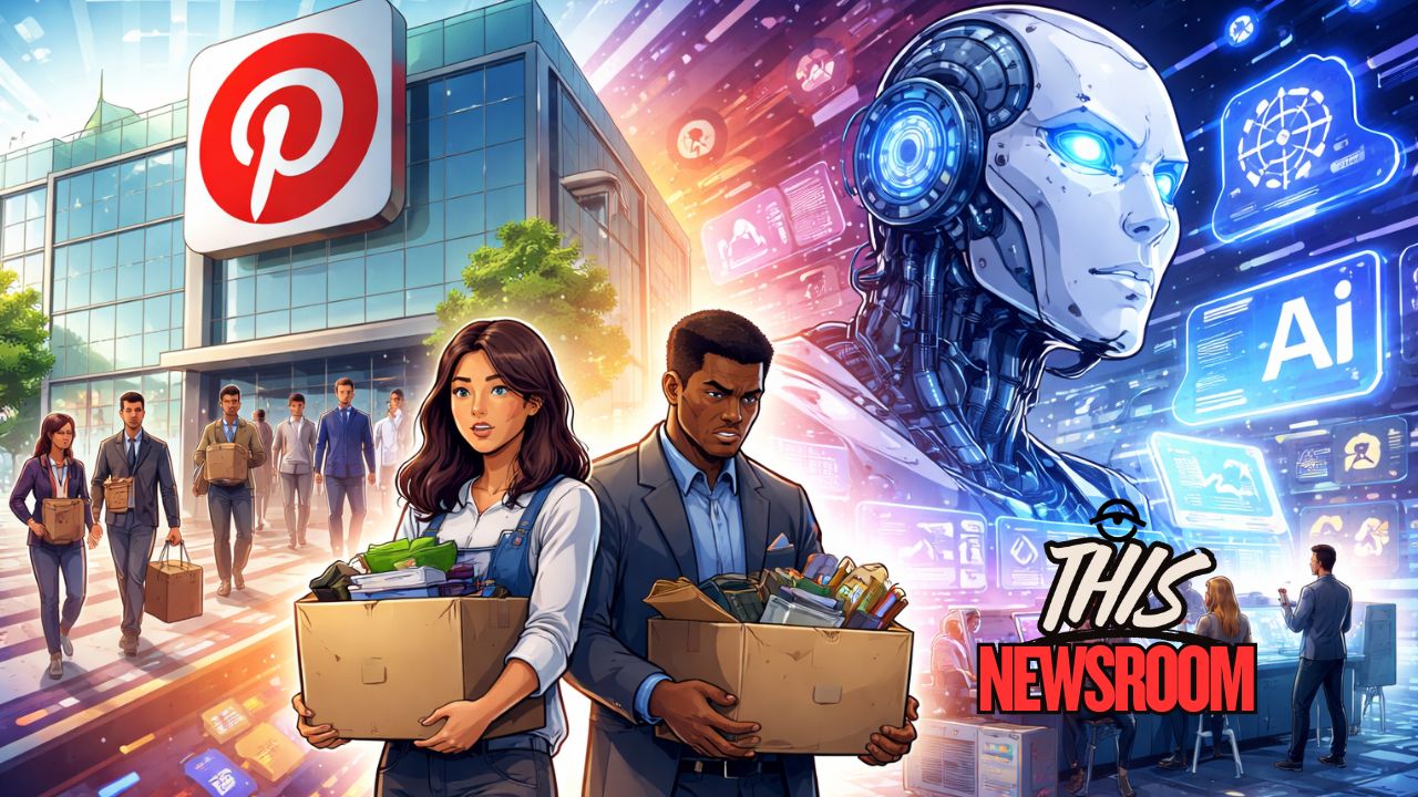 Pinterest layoffs illustrated through AI automation and workforce restructuring