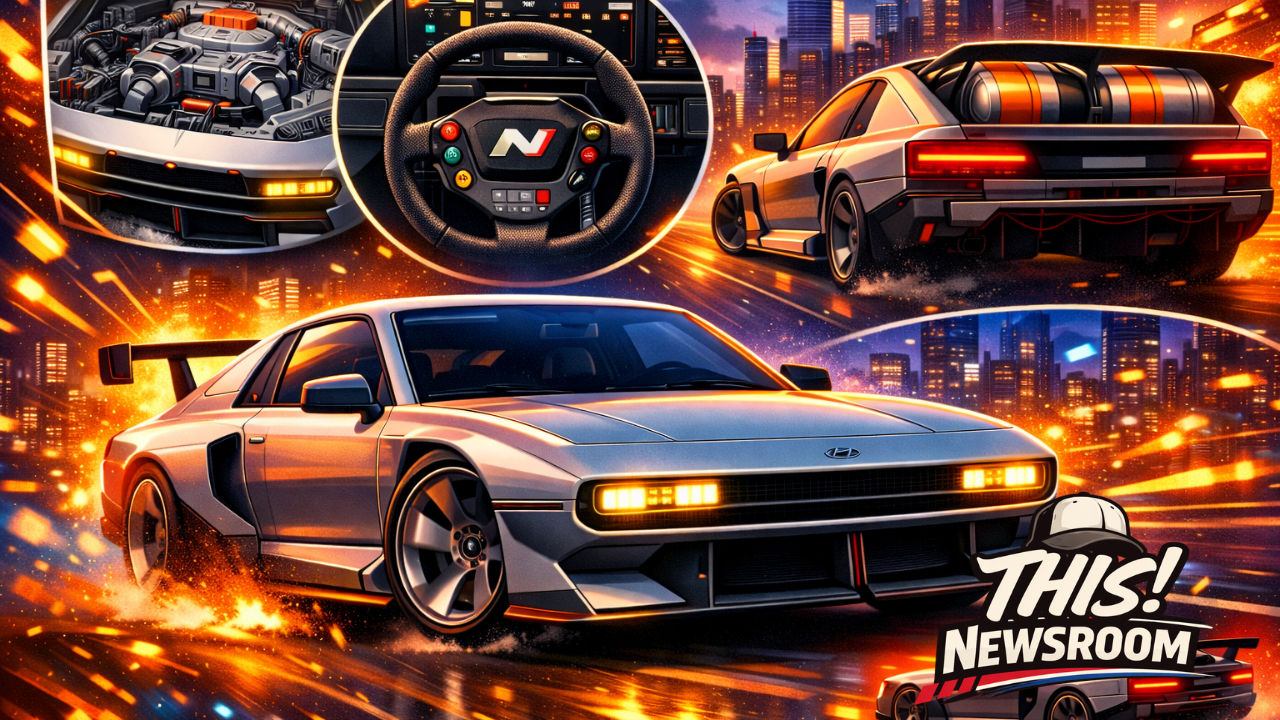 Hyundai N Vision 74 retro hydrogen electric concept supercar