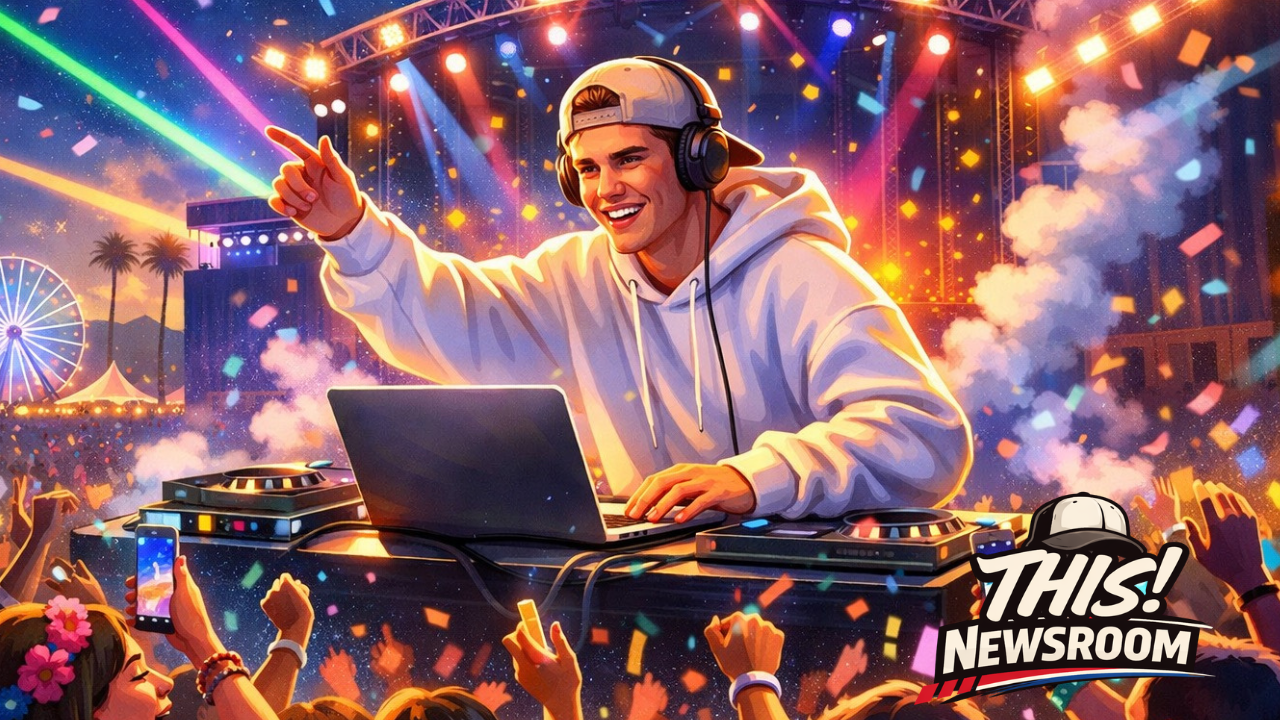 Justin Bieber’s Coachella Set Stuns Fans with Laptop “Greatest Hits” Performance