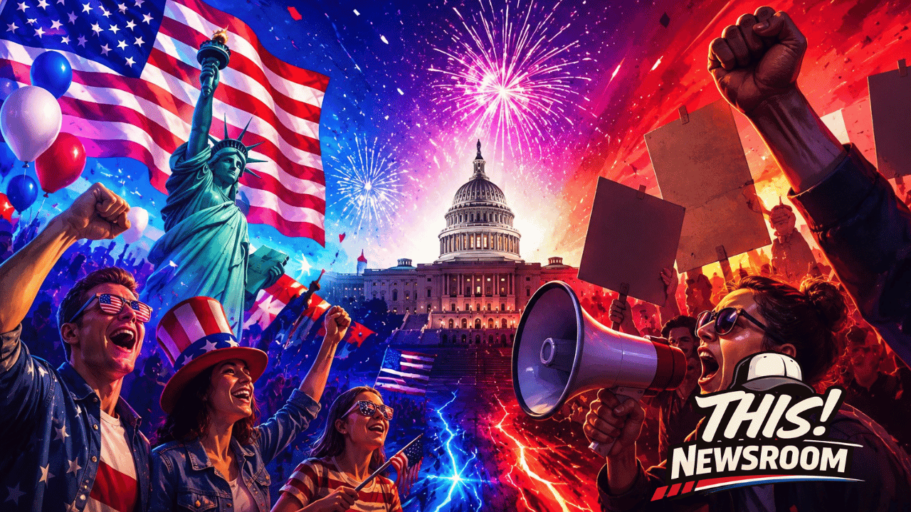 America 250 vs No Kings: Protests and Patriotism Collide Across the U.S.