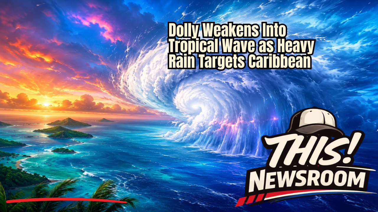 Tropical Storm Dolly weakened in the Atlantic, but its remnants could still bring heavy rainfall and flooding to portions of the Caribbean.