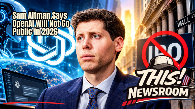 OpenAI CEO Sam Altman says the company will not pursue an IPO in 2026 as it focuses on AI safety and long-term development.