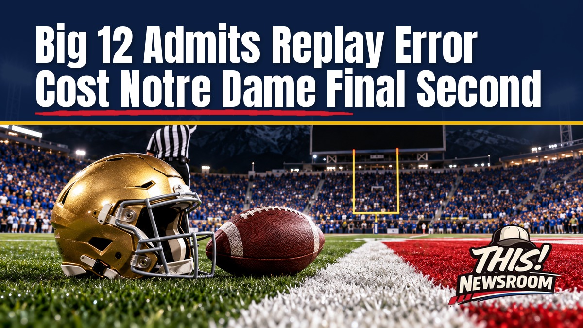 Big 12 clock error at a packed BYU stadium after the Notre Dame game ended with one second wrongly removed