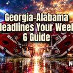 College football Week 6 guide: Georgia and Alabama players face off at Bryant-Denny Stadium under golden-hour light