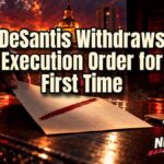 Dramatic cinematic illustration of the Florida State Capitol dome at dusk representing how DeSantis withdraws execution order for the first time