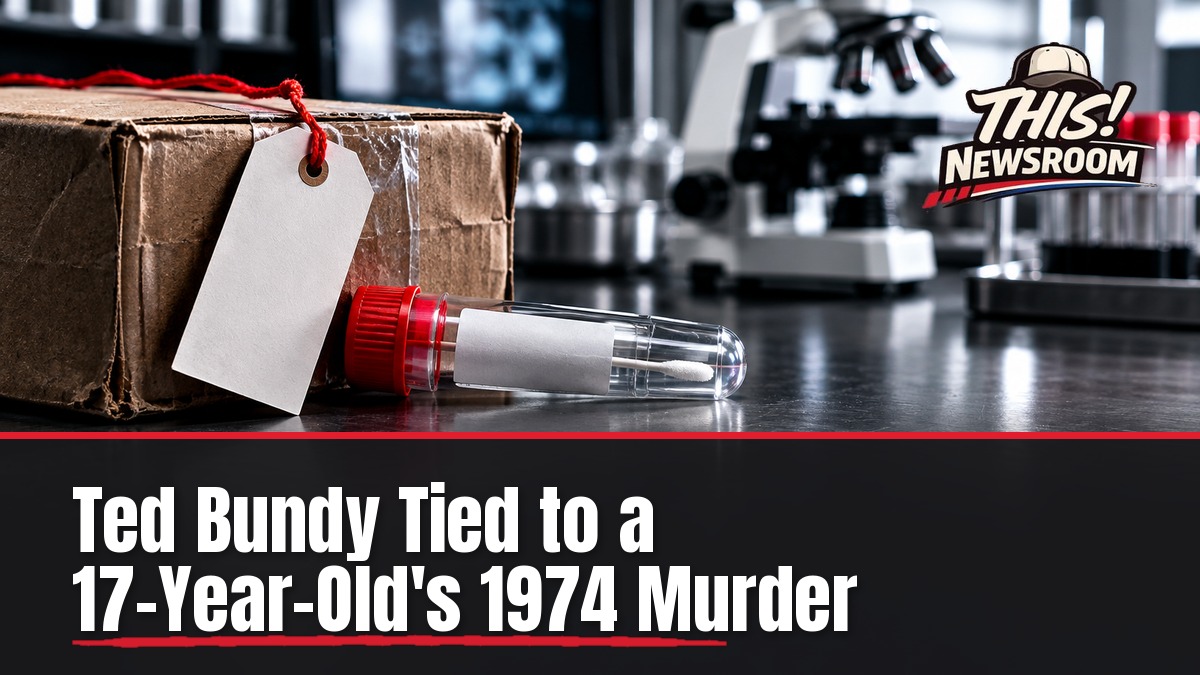 Evidence box and DNA lab vial representing the Ted Bundy cold case closed in Utah