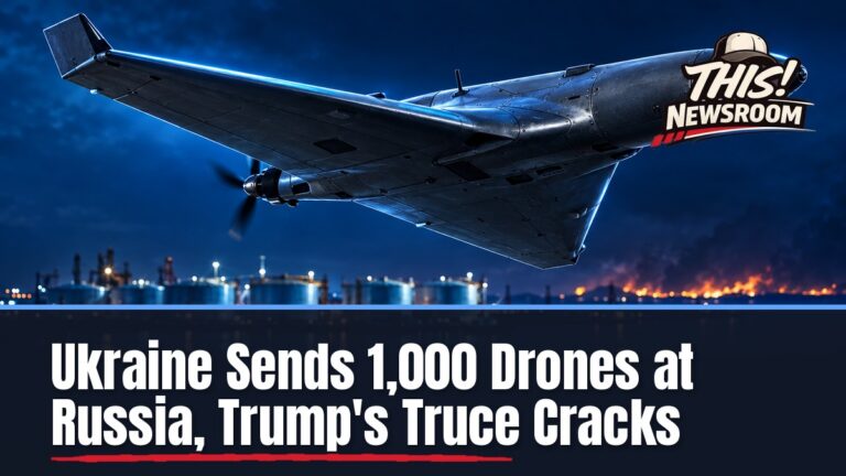 Ukraine drone attack leaves oil terminal tanks burning at night in St. Petersburg, Russia